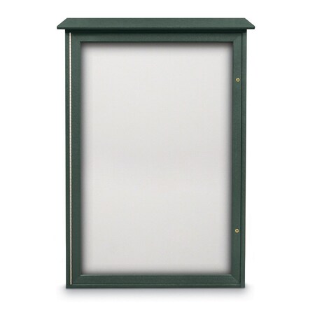 United Visual Products Outdoor Enclosed Combo Board, 72"x36", Gold Frame/Grey & Keylime UVCB7236ODG-GREY-KEYLIME